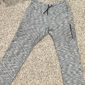 Grey and white sweatpants; size XL (16)